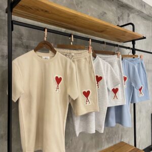 Ensemble short t-shirt été – tenue sport décontractée en coton