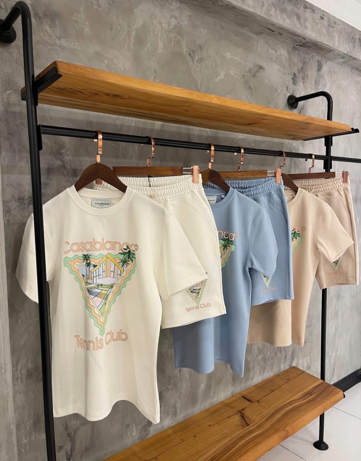 Ensemble short t-shirt été – tenue sport décontractée en coton