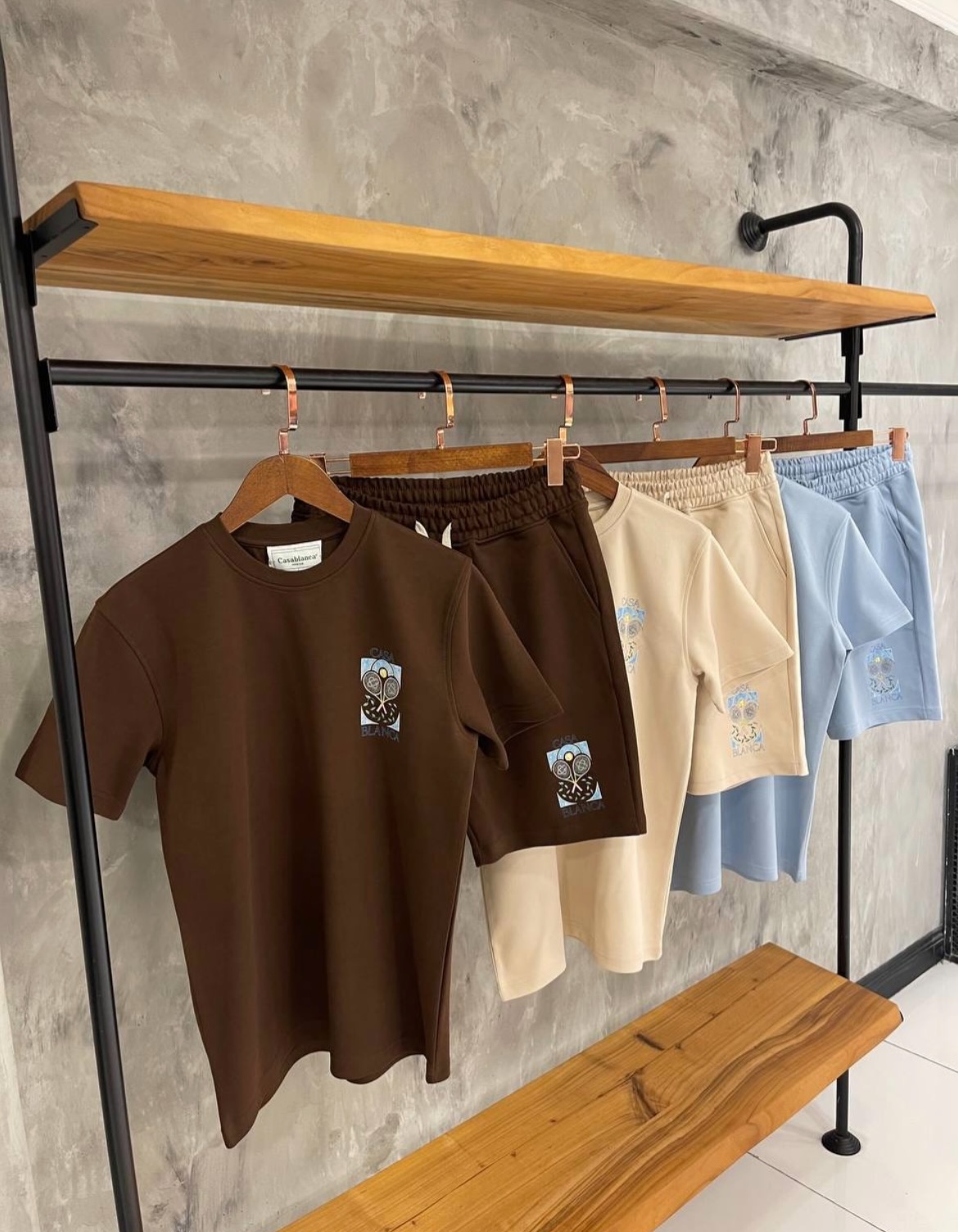 Ensemble short t-shirt été – tenue sport décontractée en coton