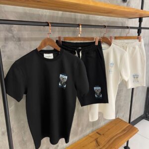 Ensemble short t-shirt été – tenue sport décontractée en coton