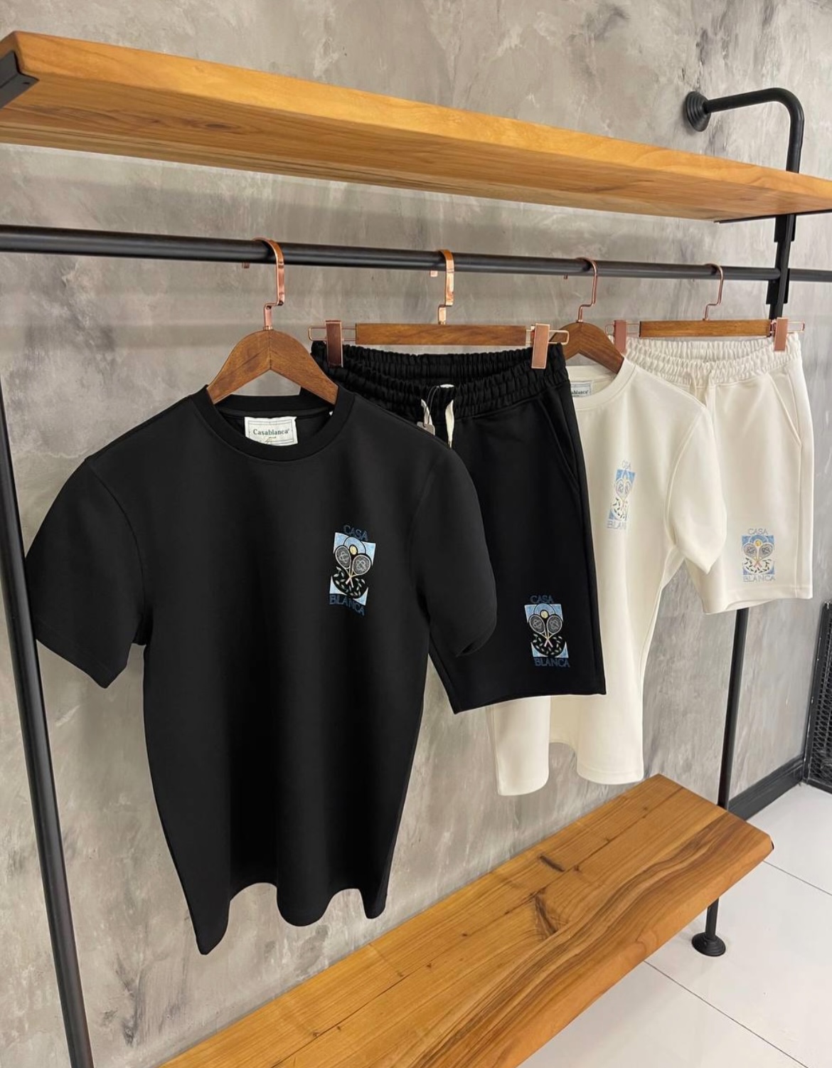 Ensemble short t-shirt été – tenue sport décontractée en coton