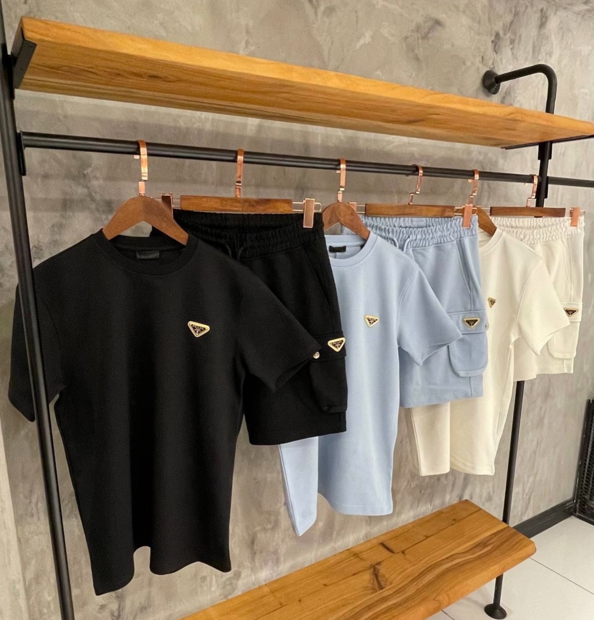 Ensemble short t-shirt été – tenue sport décontractée en coton